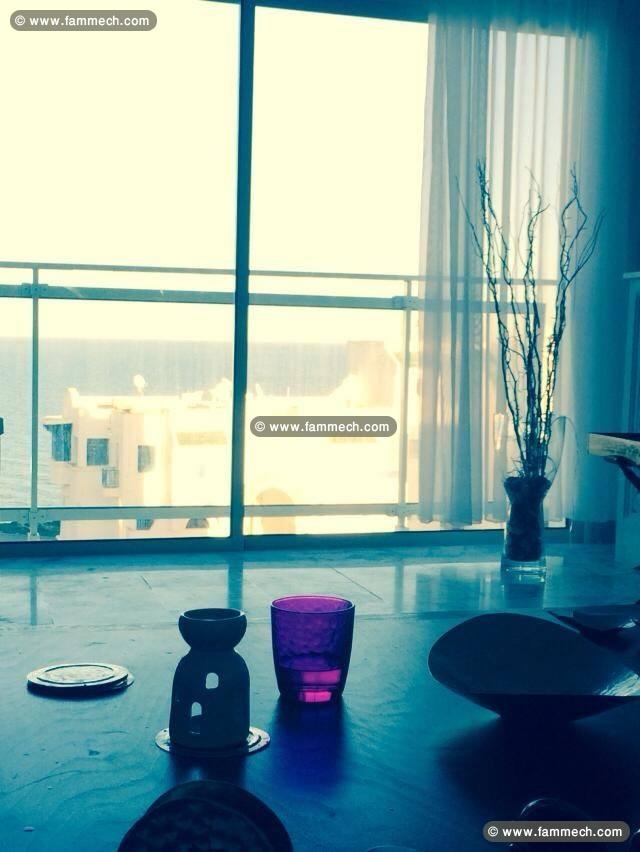  Appartement meublé vue sur mer Palace Gammarth 