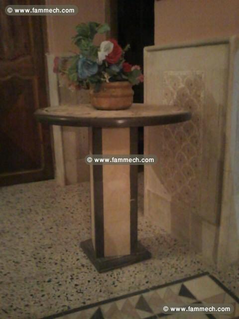  Table ronde marbre et mosaïque