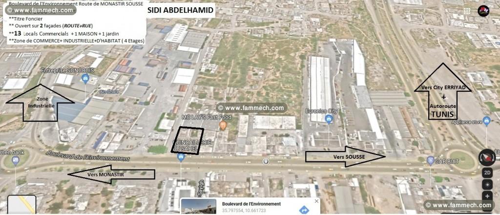 13 LOCALS COMMERCIALS independants 1000M2 A VENDRE