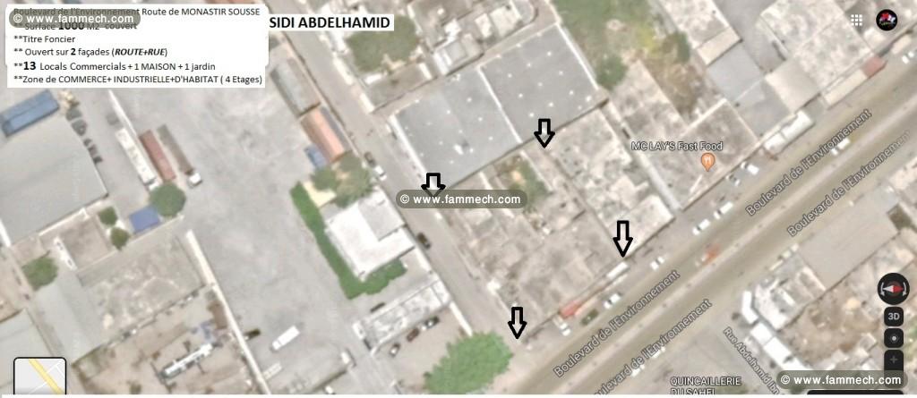 13 LOCALS COMMERCIALS independants 1000M2 A VENDRE