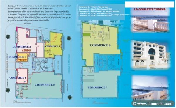 vente local commercial à la Goulette Tunis