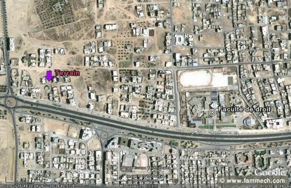 Terrain à vendre, à Sahloul, à 400 m de la Faculté de droit de Sousse