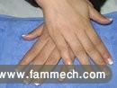 Pose faux ongles avec french permanente