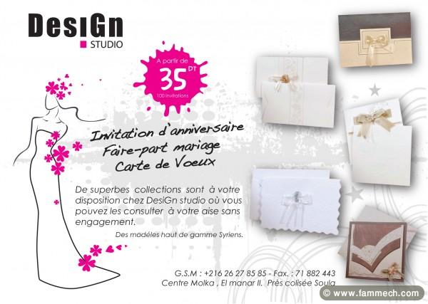 INVITATION DE MARIAGE HAUTE GAMME