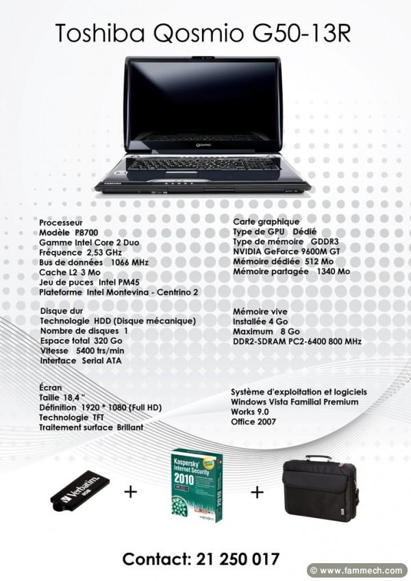 Toshiba Qosmio G50-13R encore sous garantie
