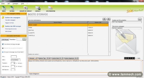 SMS Market: Logiciel de marketing direct via SMS