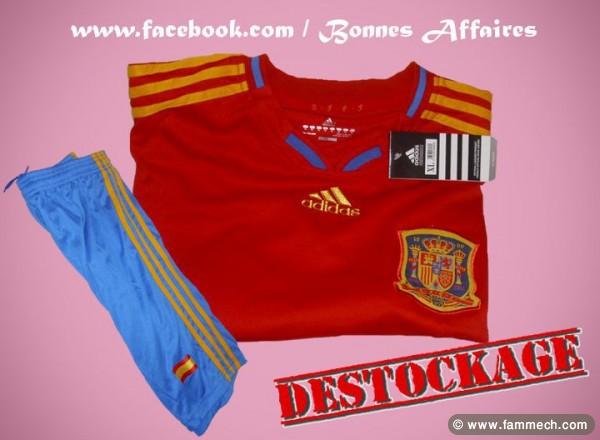 déstockage, maillots d' équipe d'espagne à 20 dt !