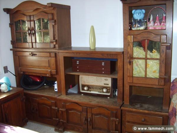LIT 2P+BIBLIOTHEQUE EN FRENE