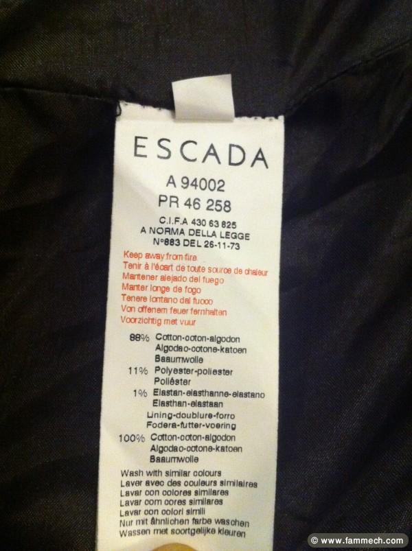 Manteau Escada Trés Chique 