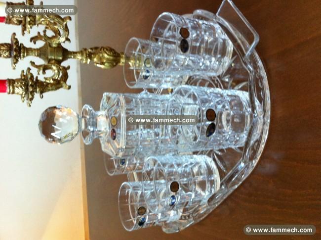 Carafe + 6 Verres en Cristal de Boheme