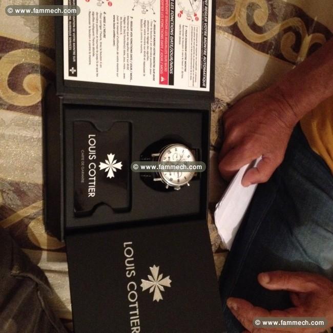 Montre Louis Cottier Tradition Acier sur Cuir 