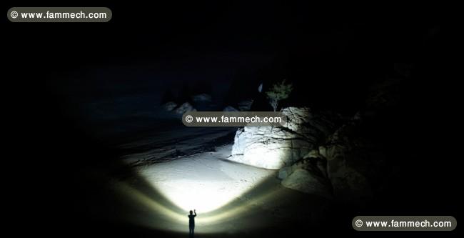 Lampe LED de sous la mer et chasse dans la foret 
