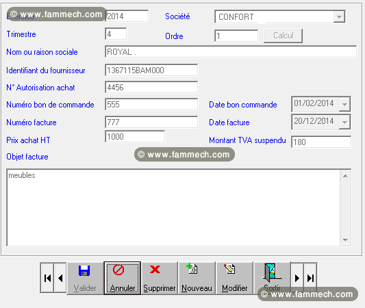 Logiciel de dépôt des bons de commandes et facture