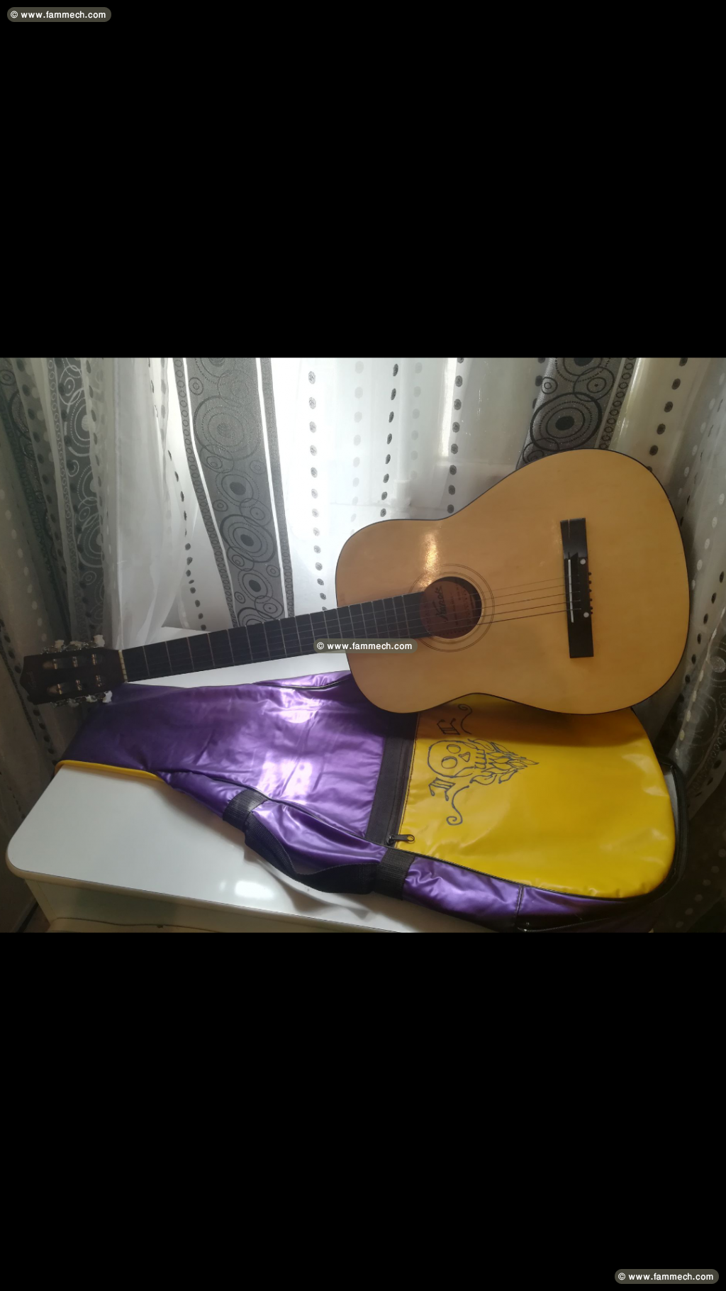 Une guitare sèche 