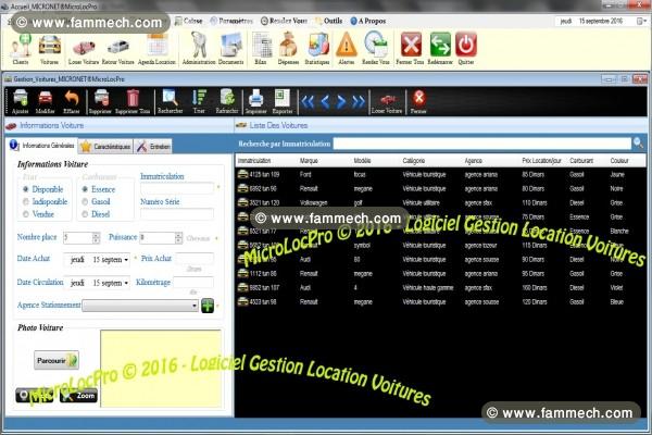 Logiciel agence location voitures