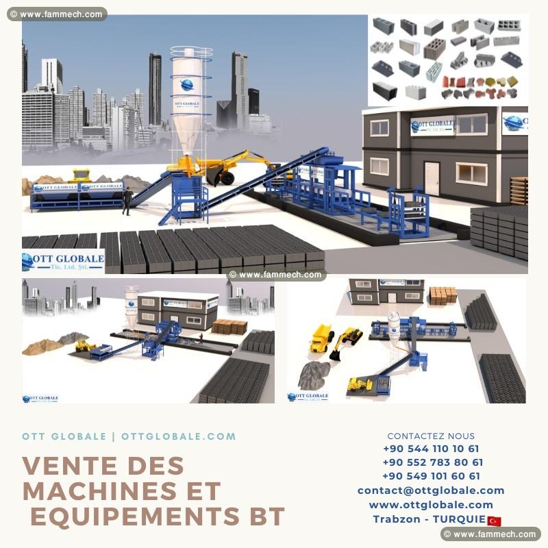Machine bloc beton OTT6A parpaing brique agglos pa