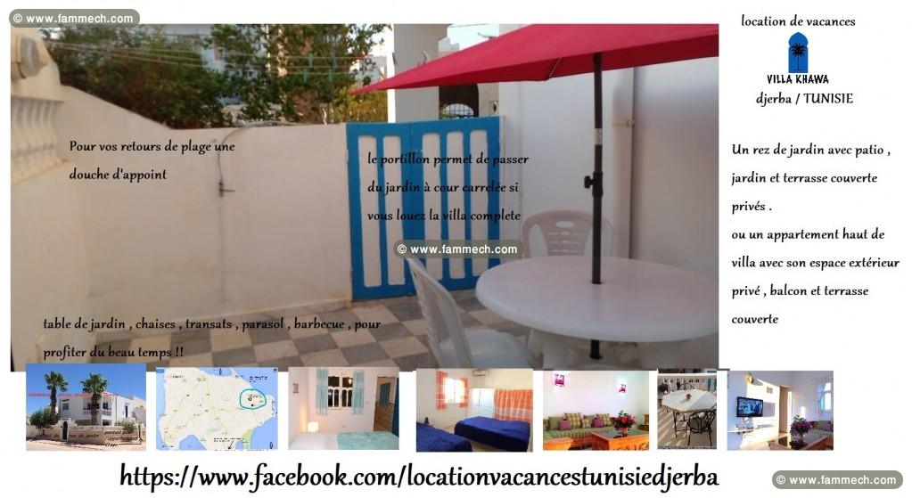 DJERBA haut de villa, T3 gd confort pour vos vacan