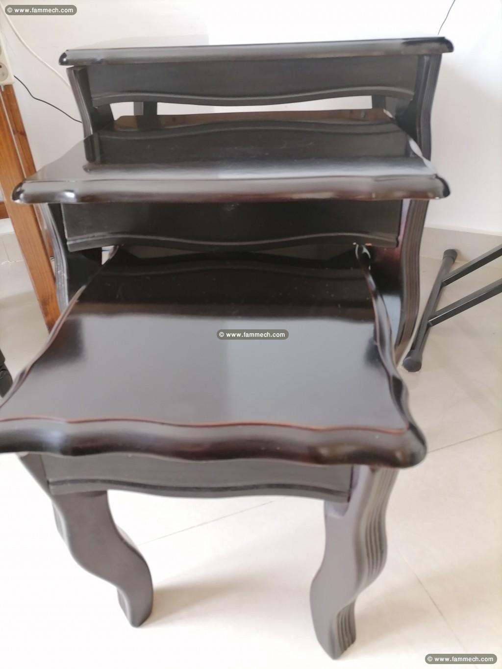 3 TABLES GIGOGNES NOIRES