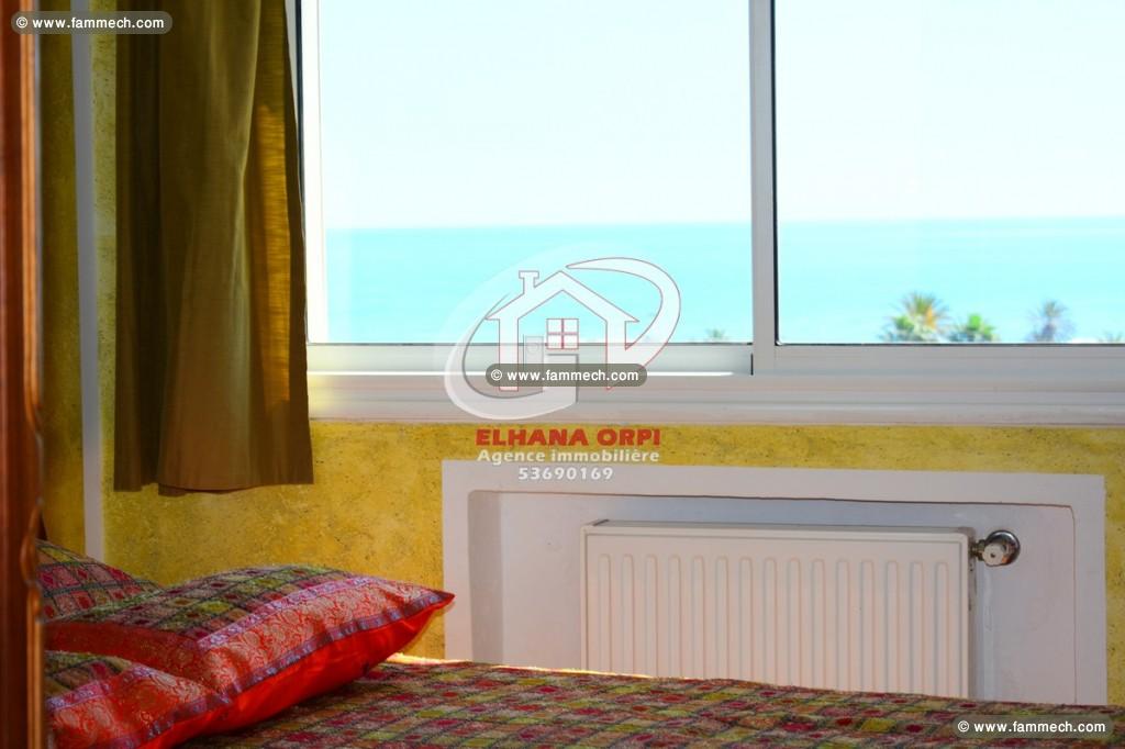 a louer appartement s+2 rz borjerras vue sur mer
