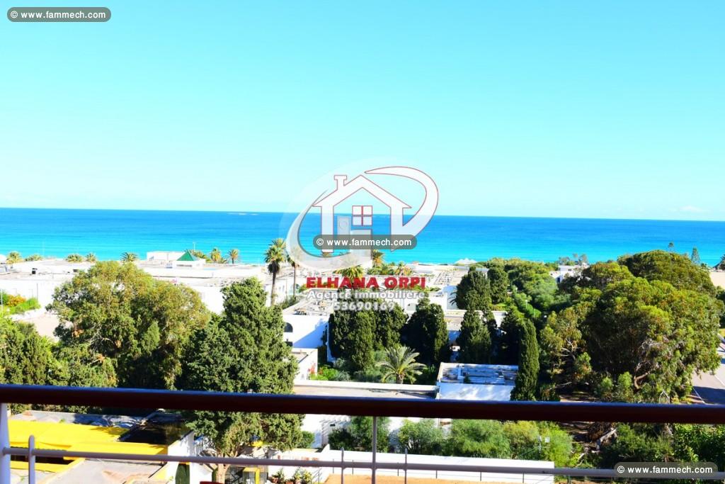 a louer appartement s+2 rz borjerras vue sur mer