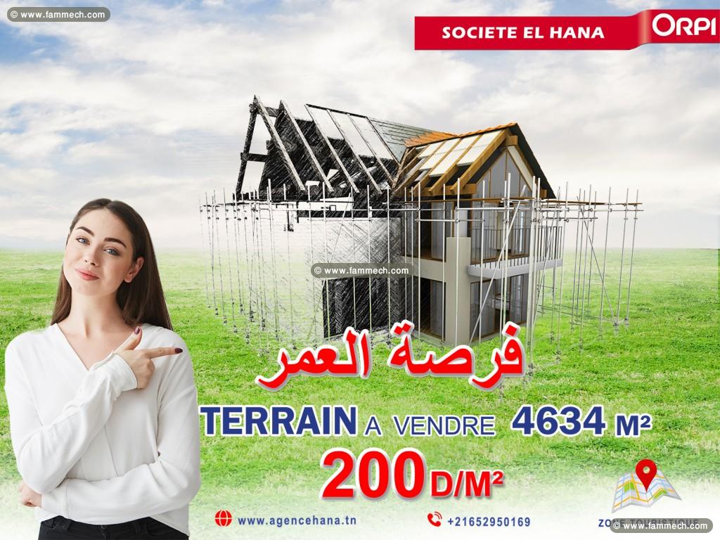 A vendre grand Terrain à 100 mètres d’hôtel thapsu