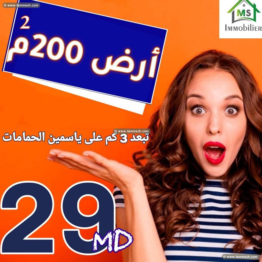 à vendre un superbe terrain à 29MD à HAMMAMET SUD 