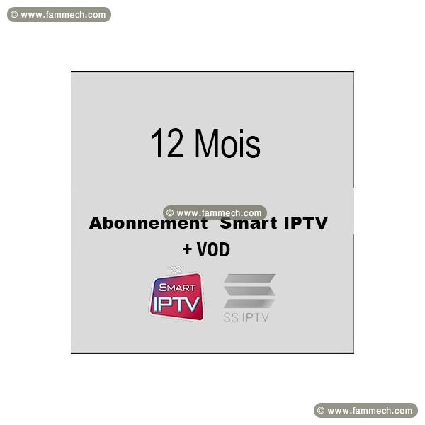 ABONNEMENT IPTV 12 MOIS POUR SMART TV