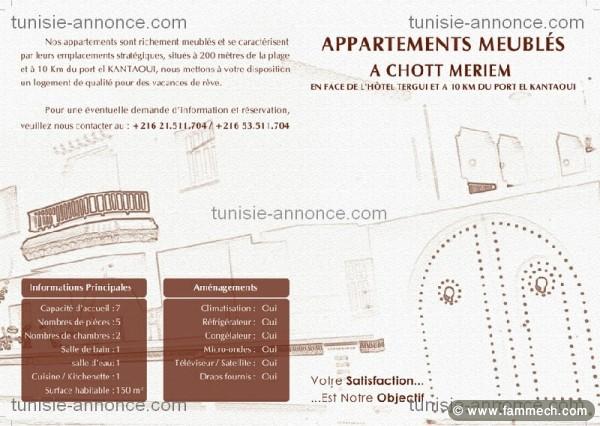 Appart richement meublée