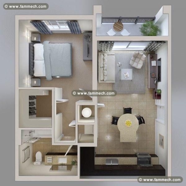 Appartement s+1 nouvellement construit bagdedi mah