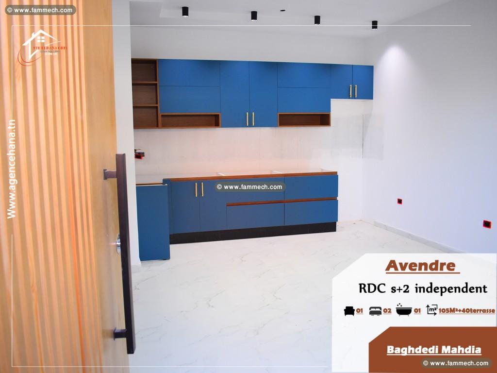 appartement s+2 à vendre au RDC à baghdedi mahdia