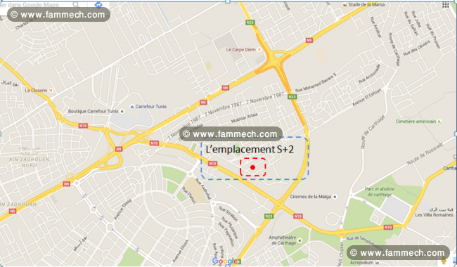 Appartement S+2 sis à Sidi Daoued 