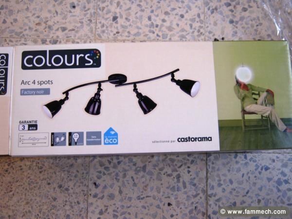 Arc 4 Spots orientables noirs en métal