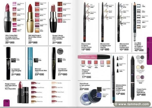 produits cosmétique avon