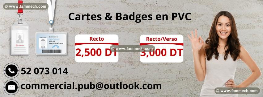 Badges et cartes en PVC