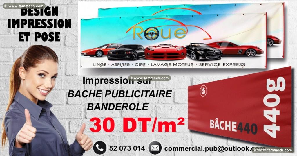 Banderole et bache publicitaire