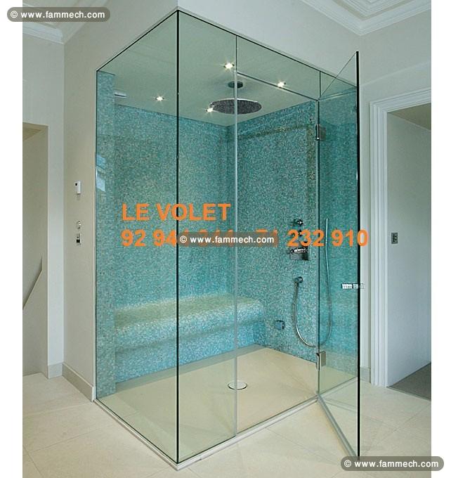 cabine de douche en aluminium