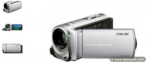 Camera video Sony DCR-SX53, argintiu avec tt les a