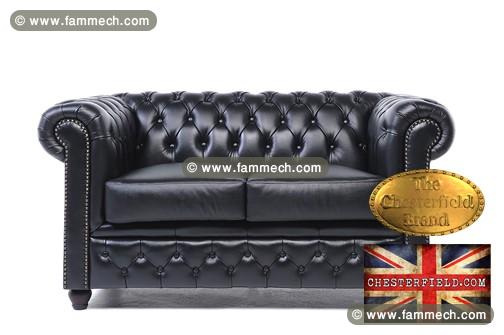 Canapé Original Chesterfield Antique Noir 2 places