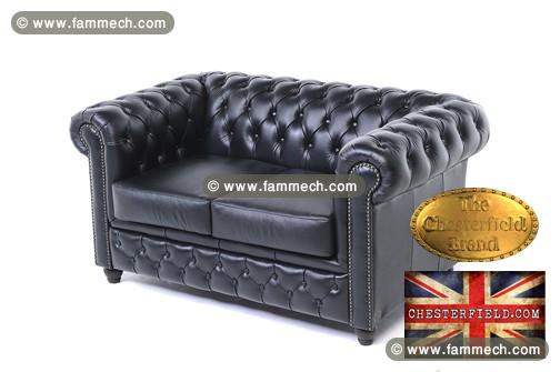 Canapé Original Chesterfield Antique Noir 2 places