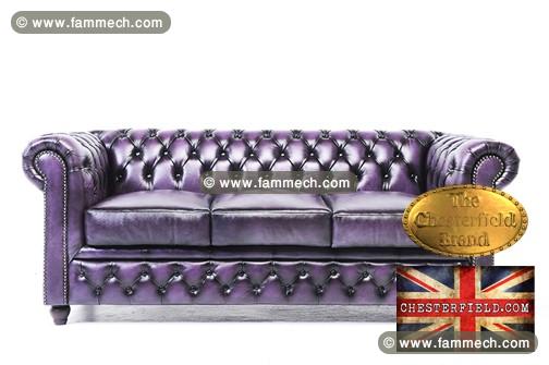 Canapé Original Chesterfield Antique Violet 3place