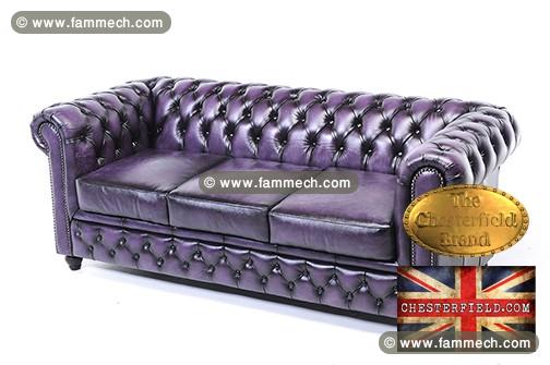Canapé Original Chesterfield Antique Violet 3place
