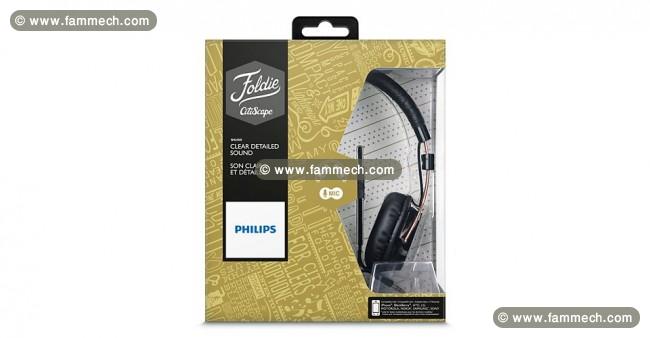 Casque Audio Philips pliable noir
