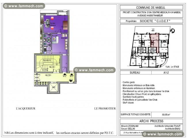 Centre Médical R+6 à usage commerces et cabinets