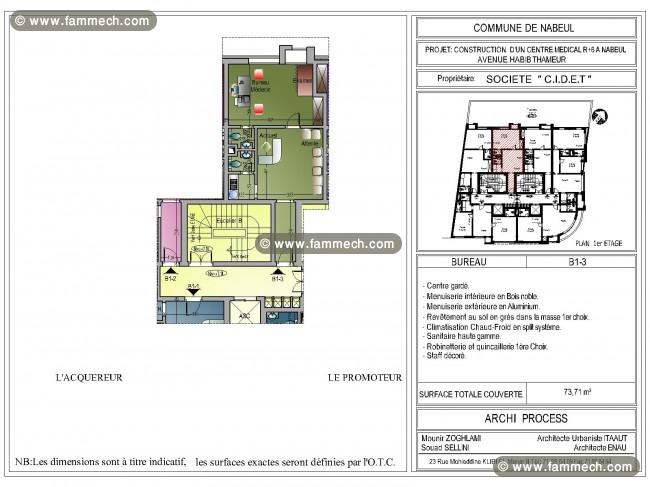 Centre Médical R+6 à usage commerces et cabinets