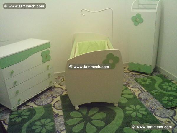 Chambre à couchée pour bébé vert pistach mizyaina 