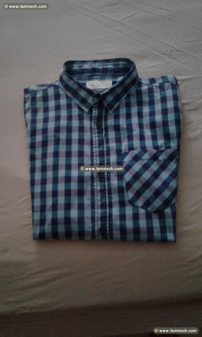 chemise a carreaux bleu 
