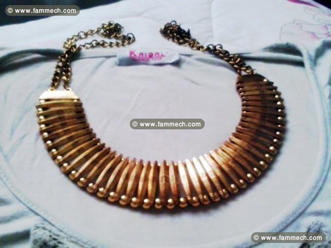 collier tendance doré 