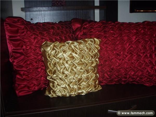 Coussins de décoration en satin