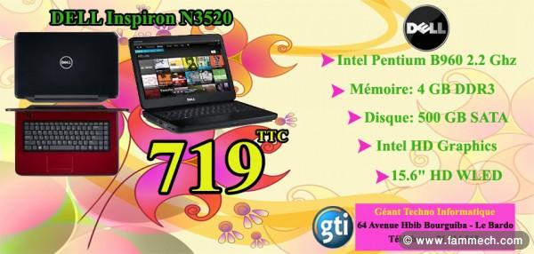 Dell Inspiron N3520 / Dual Core / 4 GB / 500 GB