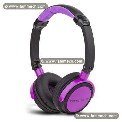 Deux casques Energy Sistem DJ 400 Black Violet
